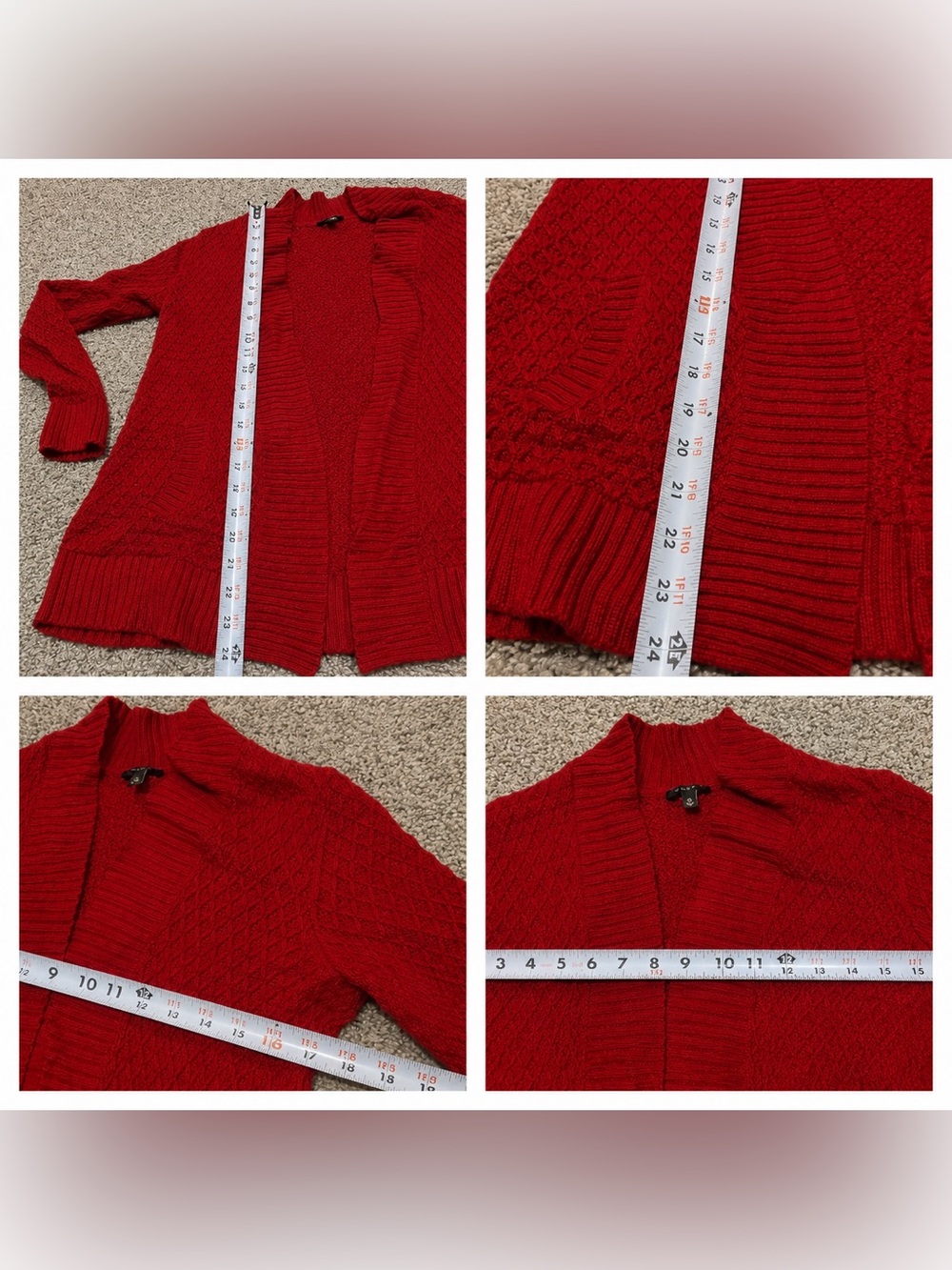 Talbots Red Cardigan - Small - Picture 10 of 16